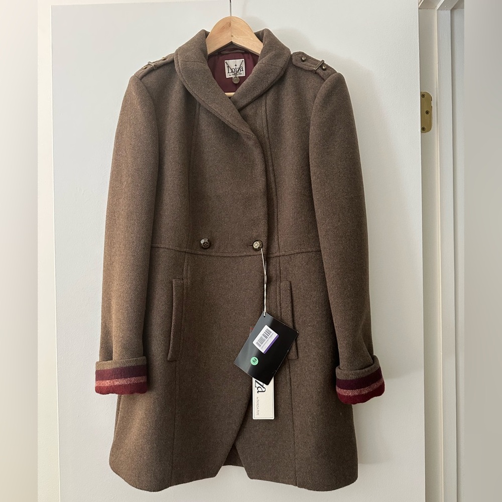 Brown Military/Peacoat Style Winter Coat, Loiza by Patrizia Pepe, Size 6, New